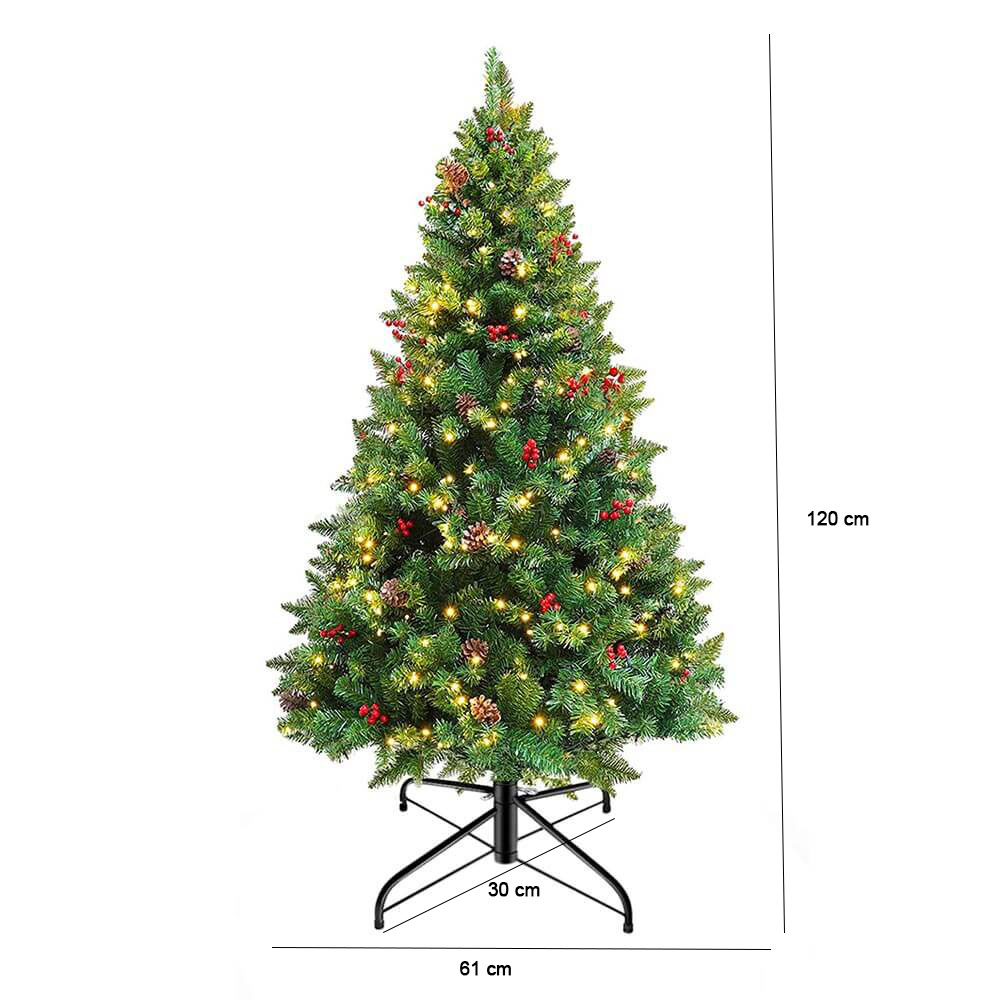 Umělý Vánoční Stromek S LED Diodami, Teplý Bílý