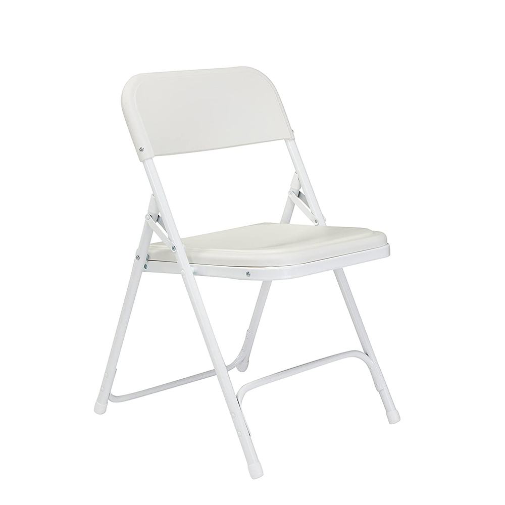 Skládací čalouněné židle, 4 Ks, Bílé