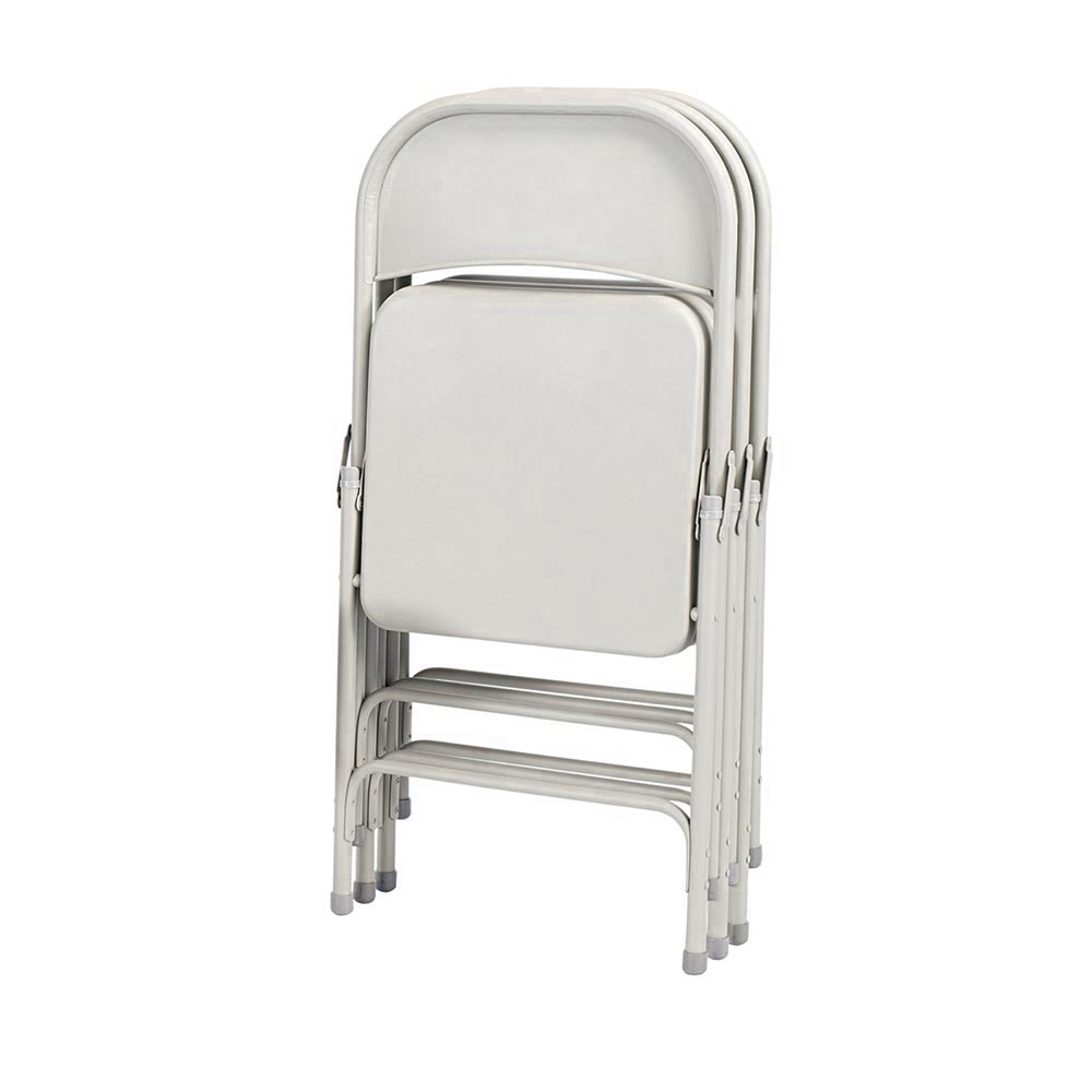 Skládací čalouněné židle, 4 Ks, Bílé