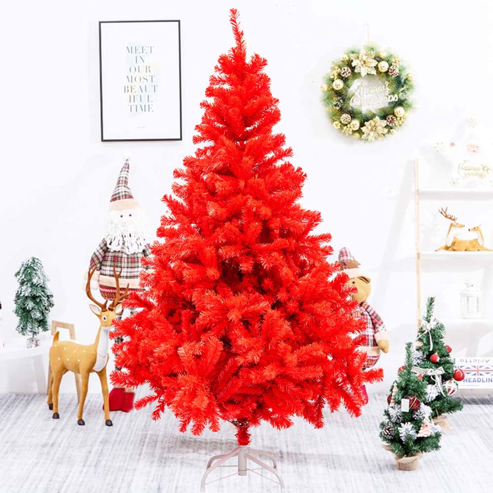 Červený Umělý Vánoční Stromek Ve Více Velikostech