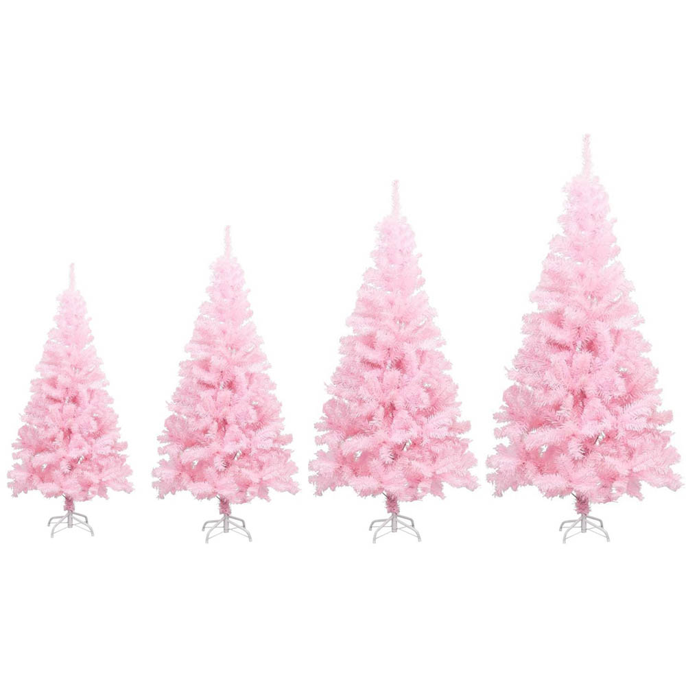 Růžový umělý vánoční stromeček ve více velikostech