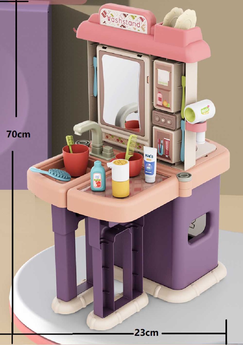 Dětská Kuchyňka A Koupelna 2 V 1, 43-dílná